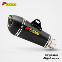 Système d'échappement complet en fibre de carbone avec collecteur pour Kawasaki Ninja 400 Z400 - Prix de gros usine Forsound