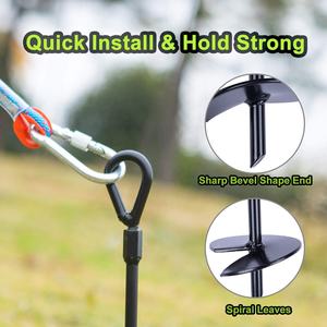 Jangkar bumi baja tugas berat, tenda berkemah dengan kepala Hex trampolin Kit jangkar tanah - Product Image 5