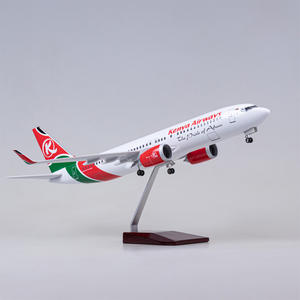 โมเดลเครื่องบินเรซิ่นไดแคสต์ โบอิ้ง บี737 สายการบินเคนยา ขนาด 1/85 ความยาว 47 ซม. พร้อมล้อลงจอด สำหรับตั้งโชว์ ของสะสม - Product Image 5