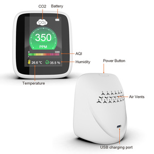 NDIR sensörü <span class=keywords><strong>CO2</strong></span> dedektörü ve avrupa ülkelerinde gaz analizörü yüksek talep ile minyatür masaüstü hava kalitesi monitörü - Product Image 2