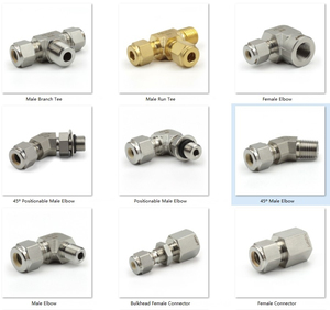Raccords de compression à double ferrule pour instruments en acier inoxydable 316 de type High - Product Image 6