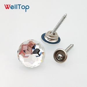 Nhà Máy Giá Đồ Nội Thất Trang Trí Vòng Vuông Sofa Kim Cương Pin Bọc Móng Tay Thủy Tinh Trong Suốt Pha Lê Nút 18.025 - Product Image 3