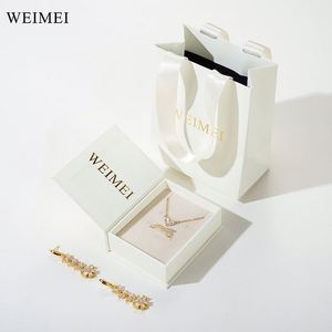 Custom Logo White Paper <b>Book</b> Shape Jewelry <b>Box</b> Eco-Friendly Custom Color Packaging for Earring and Necklace - Product Image 3