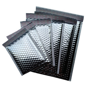 Trung Quốc Nhà Máy kim loại kết cấu với đệm đen Túi bưu phẩm với biểu tượng tùy chỉnh vận chuyển Túi bong bóng bưu phẩm - Product Image 2