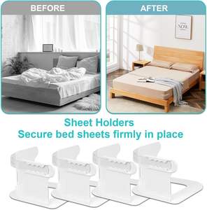 Clips de Sujeción para Sábanas Reutilizables y Resistentes, Correas para Colchón, Sin Más Sábanas Sueltas, Sujetadores de Sábanas - Product Image 2