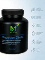 Citrate de magnésium OEM 120 capsules - Complément alimentaire pour le sommeil, la santé osseuse, l'énergie, les muscles, la digestion et l'immunité pour hommes et femmes