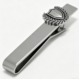 Clips de Corbata Personalizados de Aleación Plateada Pulida, Regalo Formal para Hombres, para Bodas y Negocios, Barra y Pin para Corbata - Product Image 6