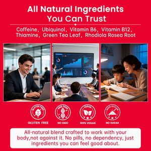 Spray Vitamínico para la Energía Mental, Concentración y Alerta en Adultos, Apoyo para la Salud y Contra la Niebla Mental con Vitamina B12, B6 y Ubiquinol - Product Image 4