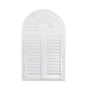 movable louvered DIY Vinyl Plantation Shutters for French Windows Blinds Shades Shutters Product-Plain Technique