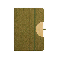 Ensemble de papeterie écologique en bois de déchets de thé : Carnet avec support de téléphone, stylo en paille de blé, gourde – Coffret cadeau d'affaires durable