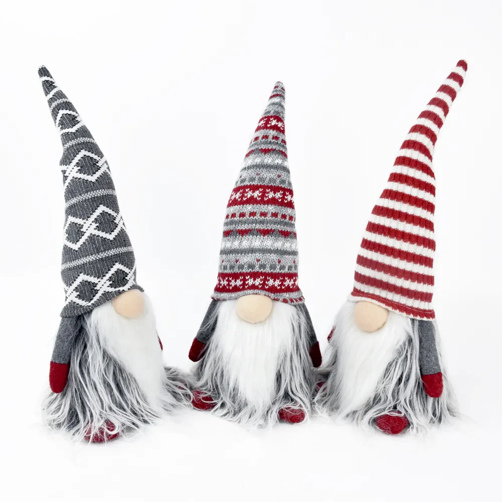 מוצר חדש סיטונאי סרוג כובע Tomte מצחיק מקורה גמדים קישוט חג המולד הרגיש ממולא Gnome דקור עם נורדי סגנון