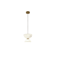 Lustre moderne de luxe en marbre, luminaire suspendu au plafond en acier au design tendance pour l'éclairage intérieur de la maison