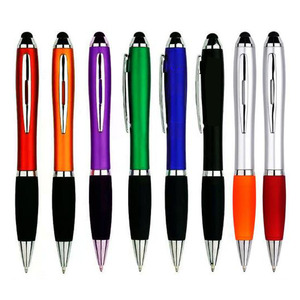 M007 Wholesale Advertising Cheap promotional <b>Pen</b> With Stylus Custom Logo Plastic Ballpoint <b>pen</b> - Product Image 1
