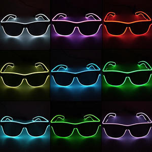 Nuevas Gafas de Fiesta Fluorescentes con Luces LED, Montura Cuadrada de Plástico, Lentes Luminosas para Baile, Estilo Moderno - Product Image 3