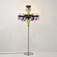 Lampe de table colorée au design moderne pour villa, salon, restaurant, décoration en cristal, lampadaire
