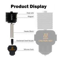 A2L A1 A1 Mini Hotend Print Head Hot End Kit Extruder Upgrade Nozzle Baja Keras Penutup Silikon Pengganti untuk Bambu Lab