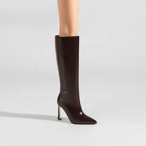 <span class=keywords><strong>Bottes</strong></span> hautes de cow-boy occidentales pour femmes Moncheer, bout pointu, talon aiguille, détails dorés, antidérapantes, élégantes, à talons hauts - Product Image 2