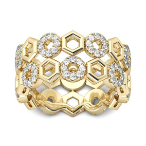 Anello Cubo Geometrico per Donne, Stile Coreano e Giapponese, Anello di Tendenza, Elegante Gioiello da Dito - Product Image 1