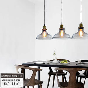 旧货爱迪生工业1灯吊坠玻璃吊灯 - Product Image 2