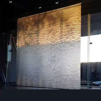 Rideau d'eau en maille de fil d'acier inoxydable tissé sur mesure, cascade murale, découpe personnalisée pour écran intérieur