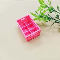 Miniatures en plastique : Paniers de rangement pour boissons, modèles réduits à l'échelle 1:12 pour maison de poupée, ornements et modèles de simulation pour loisirs créatifs