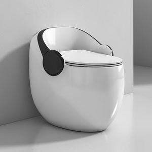 Nuevo Inodoro Moderno de Cerámica de Una Pieza con Doble Descarga y Sifón en S, de Pie, para Baño - Product Image 1