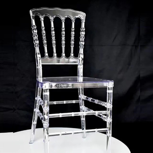 Chaises Napoléon en plastique transparent d'hôtel de mariage en acrylique de cristal clair à vendre à bas <span class=keywords><strong>prix</strong></span> d'usine en gros - Product Image 4