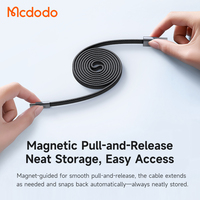 Câble de charge rapide USB-C magnétique Mcdodo 120/116 6A, anti-emmêlement, synchronisation des données, alliage d'aluminium, compatible SCP/VOOC/QC4.0