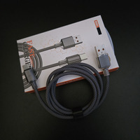 Cables USB-A a 8 Pines con Hilo Trenzado de Cristales de Hielo Transparentes, Regalo Progresivo Ideal