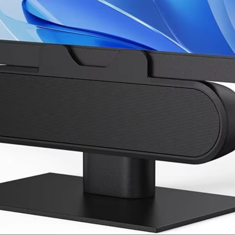 Inwa Computer Speakers for Desktop PC USB Monitor Speaker Bar With Clip-On Wired Desk Speakers With HD Stereo Loud Sound
