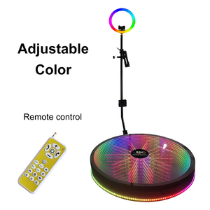 Photobooth 360° <span class=keywords><strong>portable</strong></span> en verre personnalisé avec LED Infinity de 80 cm (31,5 pouces) pour événements et fêtes - Product Image 4