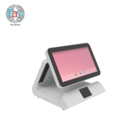 Белый POS-терминал Android с двумя экранами 11,6 дюйма TFT LCD, с поддержкой SDK, кассовый аппарат с 4G/WiFi и NFC для магазинов у дома