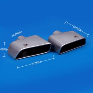 Punta de escape de pintura en aerosol <span class=keywords><strong>gris</strong></span> mate cuadrada con estilo AK para actualización de tubo de cola de silenciador de coche BMW - Product Image 3