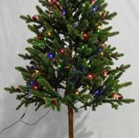 Mini sapin de Noël 2026 de haute qualité, 1,5 m, avec LED multicolores, support en bois, arbre articulé pour table, décoration de maison pour les fêtes