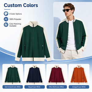 Blouson Bomber Zippé Personnalisé avec Logo pour Homme, 100% Polyester, Style Color Block, Veste Universitaire pour Hommes, Femmes, Unisexe, Vente en Gros, Fabrication OEM ODM - Product Image 3