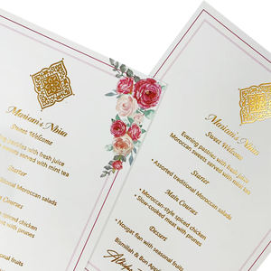 Impression florale personnalisée de cartes d'invitation de mariage, impression en relief à l'aveugle <span class=keywords><strong>grand</strong></span> <span class=keywords><strong>format</strong></span>, papier cartonné pour événements spéciaux - Product Image 3