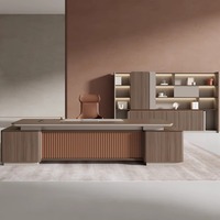 XTLBZ-088 Bureau de direction moderne de luxe en bois Xitian, extensible, avec bordure entièrement scellée, personnalisable, en mélamine PVC