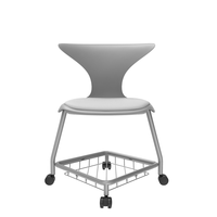 Chaise d'étude et de formation en PP, design moderne, prix usine, mobile avec filet porte-livres