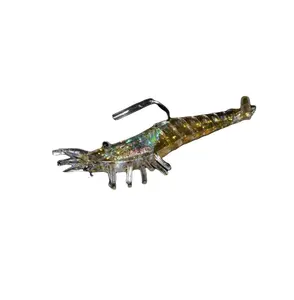 Hot selling classic flash weighted lead soft shrimp baits pro lure prawn