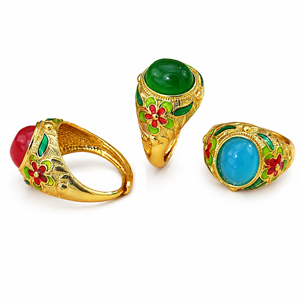Bague de style peint vintage, design classique, accessoires unisexes pour un usage quotidien - Product Image 1
