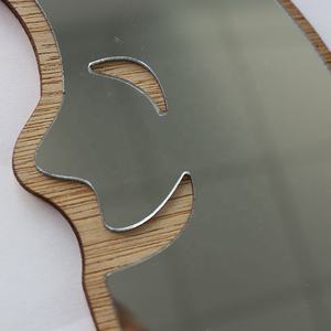 3D الخشب مرآة 3D ملصق ملصق مزخرفة خشبي جديد الديكور القمر تصميم ديكور المنزل الاكريليك مخصص 4C طباعة أوفست - Product Image 5