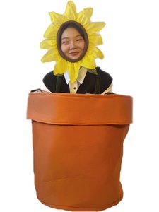Disfraz de Girasol con Tocado para Mujer, Disfraz de Maceta de Flores para Halloween para Adultos - Product Image 6