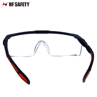 Lunettes de protection personnalisées en PC noir Lentille haute résistance optique Protection UV 100% Lunettes de sécurité pour la protection personnelle