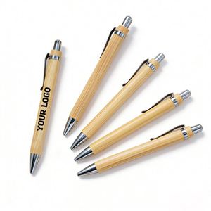 Ww127 Custom Logo Printed Eco Friendly Wood Ball Corporate Activity Business <b>Gift</b> Promotion Bamboo <b>Pen</b> - Product Image 1