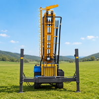 Machine de forage de puits d'eau agricole, équipement de forage de puits d'eau diesel, profondeur 300 m pour l'irrigation des fermes