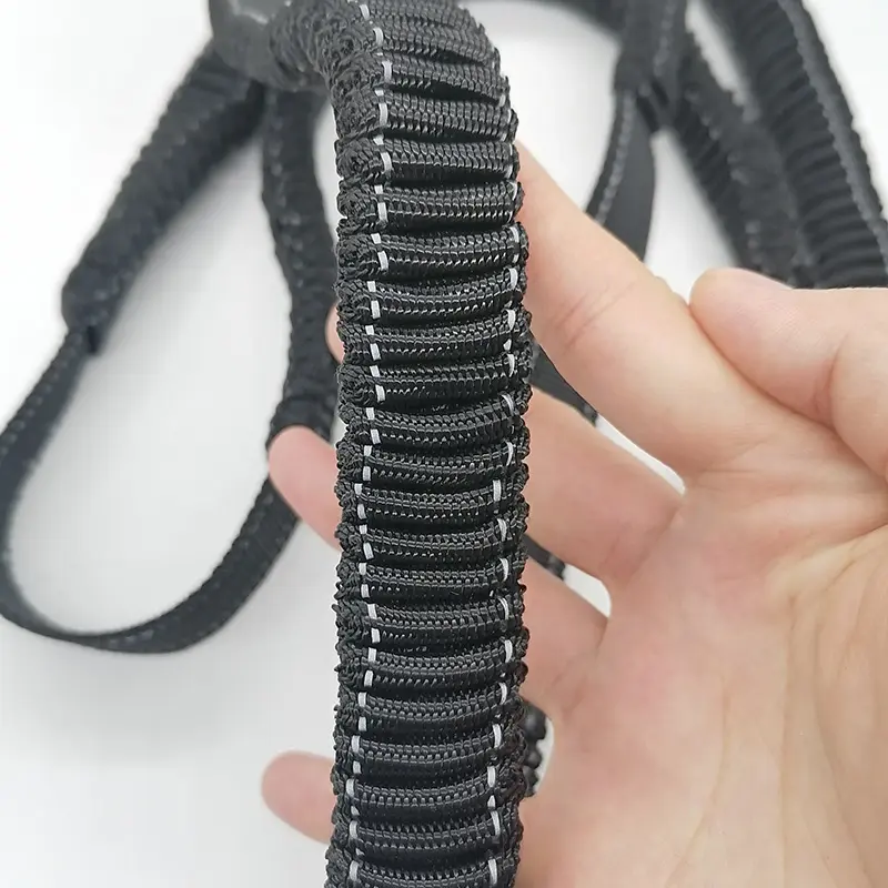 Chất Lượng Cao Gấp Nhăn Buffering Nylon Polyester Đàn Hồi Bungee Webbing Cho Chó Dây Xích Và Sản Phẩm An Toàn