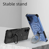 Coque de téléphone antichoc personnalisée avec anneau magnétique et béquille pour Samsung A06 A16 A17 M36 M56 S24 Ultra S25 Edge Pro Ultra