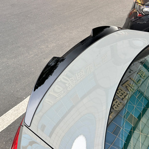 Audi A5 F5 Coupe Rear <b>Wing</b> Spoiler Piano <b>Black</b> Carbon Fiber Texture ABS Material 2017-2024 - Product Image 3