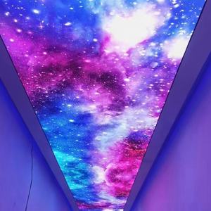 ZHIHAI Personnalisé Unique Gris Montagne Espace Fleur Image Imprimer Boîte à Lumière <span class=keywords><strong>Mince</strong></span> Translucide Pop Pvc <span class=keywords><strong>Plafond</strong></span> - Product Image 3