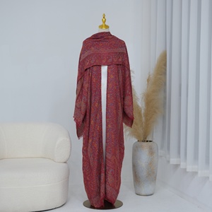 Vêtements islamiques Loriya pour femmes, abaya de luxe en pashmina, style Dubaï, abaya modeste pour femmes, robe musulmane avec hijab - Product Image 5